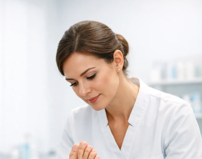 Mujer especialista de podología